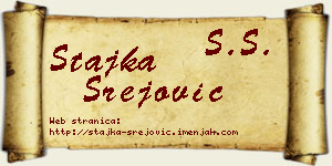 Stajka Srejović vizit kartica